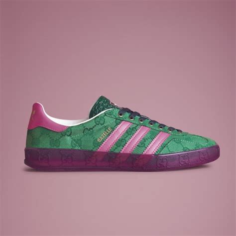 adidas x gucci gazelle green pink|Adidas X Gucci gazelle bag.